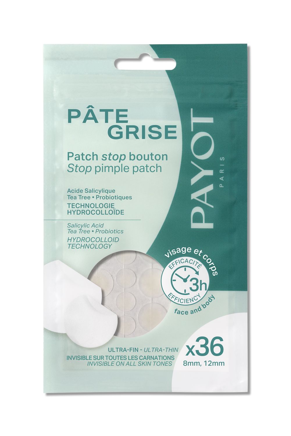 Pate Grise Patch Stop Bouton