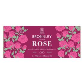 Feinste Englische Seife Rose 3x100g im Geschenkkarton 
